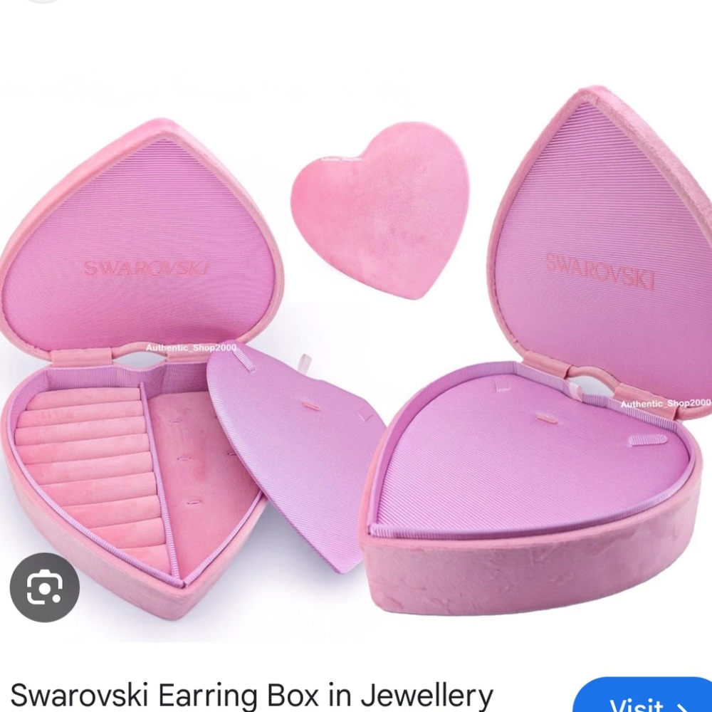 NWT Swarovski Heart Jewerly Box- Pink